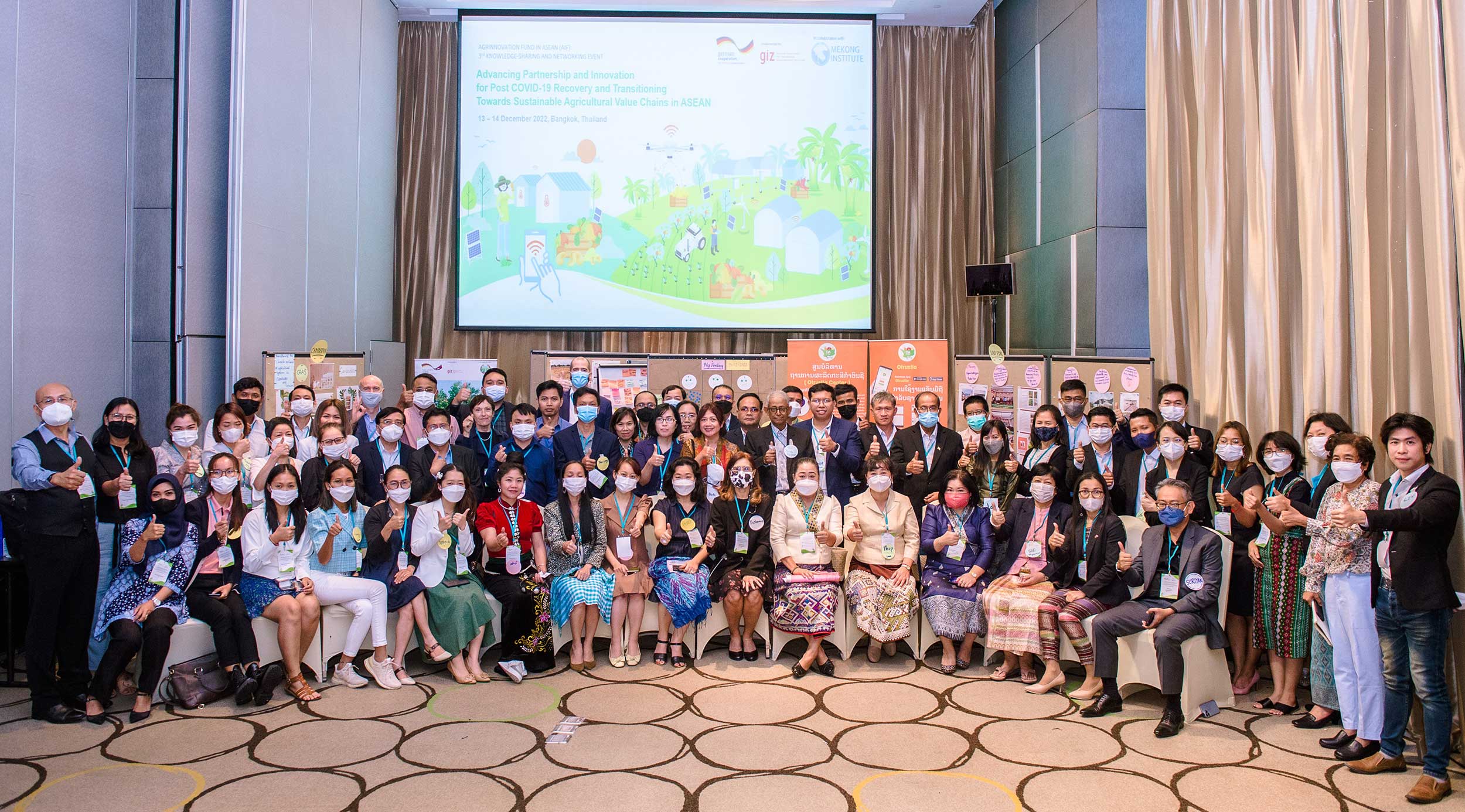 Participants from Cambodia, Lao PDR, Myanmar, Vietnam and GIZ at the 3rd AIF knowledge exchange event in Bangkok, 13-14 December 2022.
